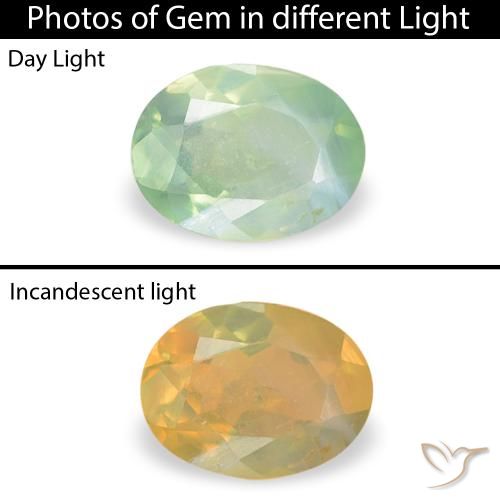 0.16ct Natural Very Light Green Alexandrite, Oval, VS