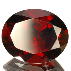 3.01 ct Red Almandine Garnet Stone, Natural Almandine Garnet in Oval Facet Shape for Sale