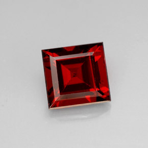 1.19 ct Red Almandine Garnet Gemstone, Almandine Garnet Gem in Square Facet Shape for Sale.