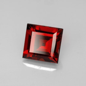 1.19 ct Red Almandine Garnet Stone, Natural Almandine Garnet in Square Facet Shape for Sale
