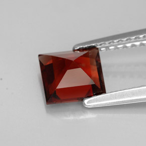 Almandine Garnet Gemstone in 6 x 5.7 mm Size for Sale, Almandine Garnet Stone in Orange Red Color