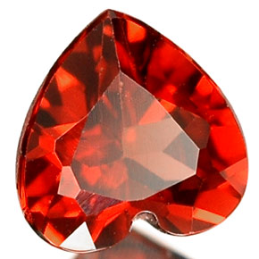 0.67 ct Red Almandine Garnet Stone, Natural Almandine Garnet in Heart Facet Shape for Sale