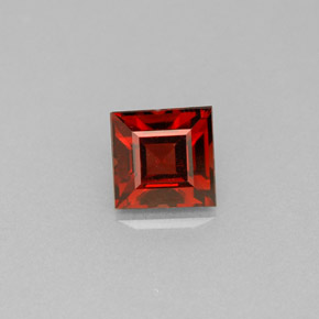 1.26 ct Red Almandine Garnet Gemstone, Almandine Garnet Gem in Square Facet Shape for Sale.