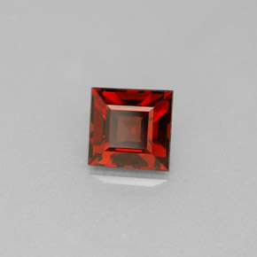 1.26 ct Red Almandine Garnet Stone, Natural Almandine Garnet in Square Facet Shape for Sale