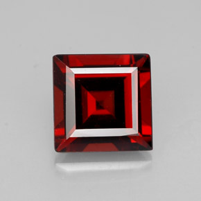 1.18 ct Red Almandine Garnet Gemstone, Almandine Garnet Gem in Square Facet Shape for Sale.