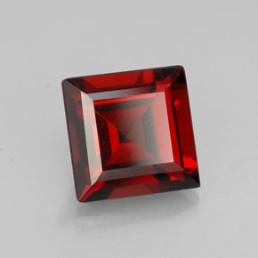 1.18 ct Red Almandine Garnet Stone, Natural Almandine Garnet in Square Facet Shape for Sale