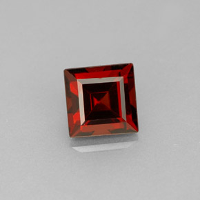 1.35 ct Red Almandine Garnet Gemstone, Almandine Garnet Gem in Square Facet Shape for Sale.