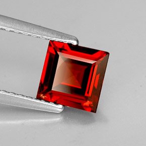 1.10 ct Red Almandine Garnet Stone, Natural Almandine Garnet in Square Facet Shape for Sale