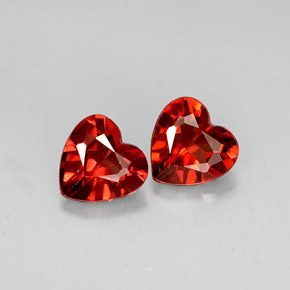1.03 ct Red Almandine Garnet Gemstone, Almandine Garnet Gem in Heart Facet Shape for Sale.