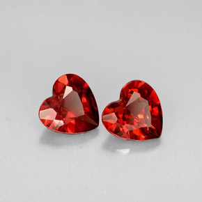 1.03 ct Red Almandine Garnet Stone, Natural Almandine Garnet in Heart Facet Shape for Sale