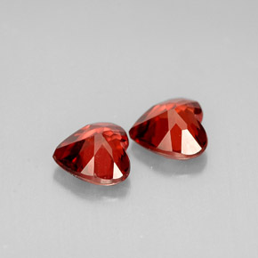 Almandine Garnet Gemstone in 5 x 5 mm (calibrated) Size for Sale, Almandine Garnet Stone in Orange Red Color