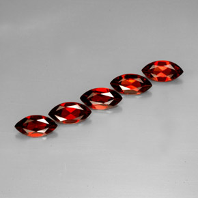 5.59 ct Red Almandine Garnet Stone, Natural Almandine Garnet in Marquise Facet Shape for Sale