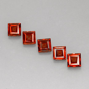 2.46 ct Orange Almandine Garnet Gemstone, Almandine Garnet Gem in Square Facet Shape for Sale.