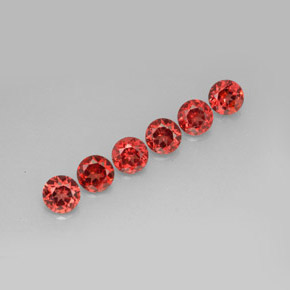 1.87 ct Red Almandine Garnet Stone, Natural Almandine Garnet in Round Facet Shape for Sale