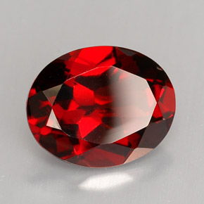 3.00 ct Red Almandine Garnet Stone, Natural Almandine Garnet in Oval Facet Shape for Sale