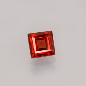 0.59 ct Red Almandine Garnet Gemstone, Almandine Garnet Gem in Square Facet Shape for Sale.