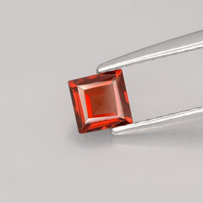 0.48 ct Red Almandine Garnet Gemstone, Almandine Garnet Gem in Square Facet Shape for Sale.