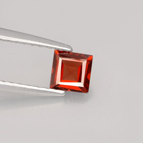 0.48 ct Red Almandine Garnet Stone, Natural Almandine Garnet in Square Facet Shape for Sale