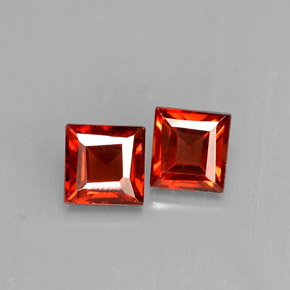 1.06 ct Red Almandine Garnet Stone, Natural Almandine Garnet in Square Facet Shape for Sale