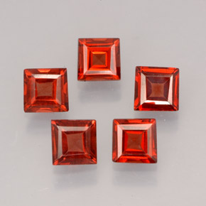 2.46 ct Red Almandine Garnet Gemstone, Almandine Garnet Gem in Square Facet Shape for Sale.