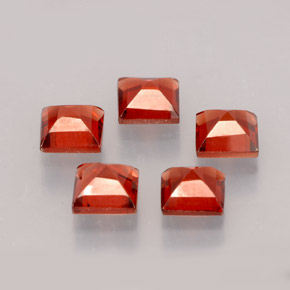 Almandine Garnet Gemstone in 4.3 x 4.2 mm Size for Sale, Almandine Garnet Stone in Orange Red Color