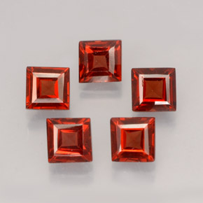 2.53 ct Red Almandine Garnet Gemstone, Almandine Garnet Gem in Square Facet Shape for Sale.