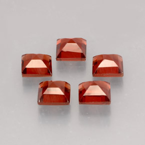 Almandine Garnet Gemstone in 4.2 x 4.1 mm Size for Sale, Almandine Garnet Stone in Orange Red Color
