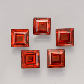 2.55 ct Red Almandine Garnet Gemstone, Almandine Garnet Gem in Square Facet Shape for Sale.