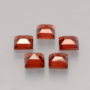 Almandine Garnet Gemstone in 4.2 x 4.2 mm Size for Sale, Almandine Garnet Stone in Orange Red Color