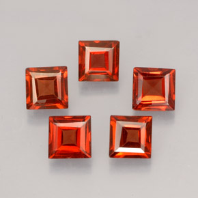2.52 ct Red Almandine Garnet Gemstone, Almandine Garnet Gem in Square Facet Shape for Sale.