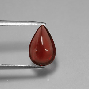 2.06 ct Red Almandine Garnet Gemstone, Almandine Garnet Gem in Pear Cabochon Shape for Sale.