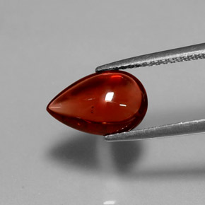 2.34 ct Red Almandine Garnet Stone, Natural Almandine Garnet in Pear Cabochon Shape for Sale