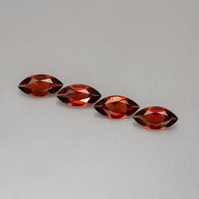4.04 ct Red Almandine Garnet Gemstone, Almandine Garnet Gem in Marquise Facet Shape for Sale.