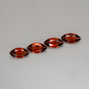 4.04 ct Red Almandine Garnet Stone, Natural Almandine Garnet in Marquise Facet Shape for Sale