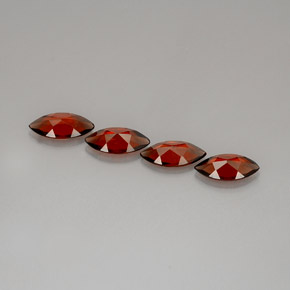 Almandine Garnet Gemstone in 10 x 5 mm (calibrated) Size for Sale, Almandine Garnet Stone in Orange Red Color