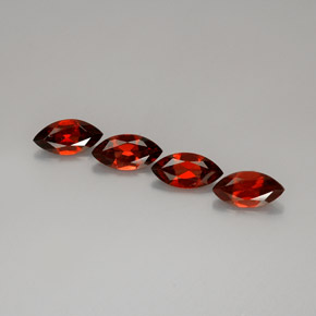 4.74 ct Red Almandine Garnet Gemstone, Almandine Garnet Gem in Marquise Facet Shape for Sale.