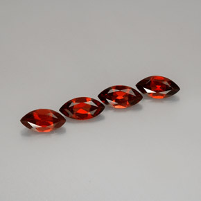 4.74 ct Red Almandine Garnet Stone, Natural Almandine Garnet in Marquise Facet Shape for Sale
