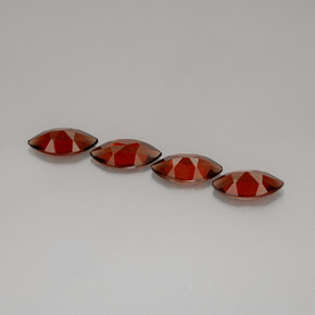 Almandine Garnet Gemstone in 10 x 5 mm (calibrated) Size for Sale, Almandine Garnet Stone in Orange Red Color