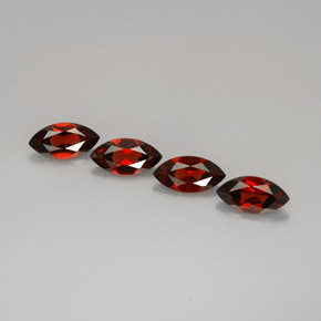 4.65 ct Red Almandine Garnet Stone, Natural Almandine Garnet in Marquise Facet Shape for Sale