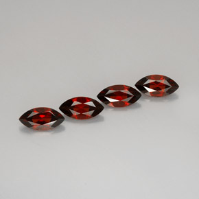 4.87 ct Red Almandine Garnet Gemstone, Almandine Garnet Gem in Marquise Facet Shape for Sale.