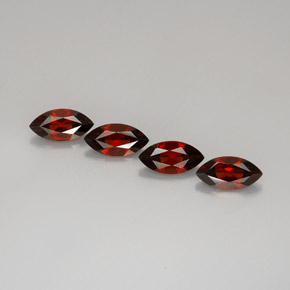 4.87 ct Red Almandine Garnet Stone, Natural Almandine Garnet in Marquise Facet Shape for Sale