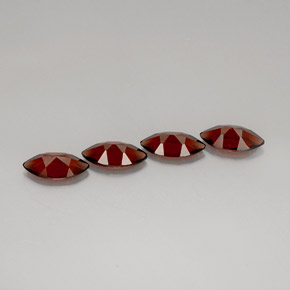 Almandine Garnet Gemstone in 10 x 5 mm (calibrated) Size for Sale, Almandine Garnet Stone in Deep Red Color