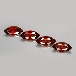 4.43 ct Red Almandine Garnet Gemstone, Almandine Garnet Gem in Marquise Facet Shape for Sale.