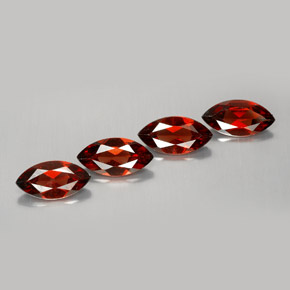 4.43 ct Red Almandine Garnet Stone, Natural Almandine Garnet in Marquise Facet Shape for Sale