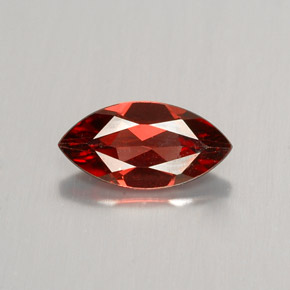 1.26 ct Red Almandine Garnet Gemstone, Almandine Garnet Gem in Marquise Facet Shape for Sale.