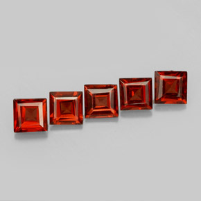 2.30 ct Red Almandine Garnet Gemstone, Almandine Garnet Gem in Square Facet Shape for Sale.