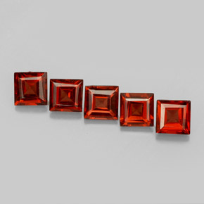 2.30 ct Red Almandine Garnet Stone, Natural Almandine Garnet in Square Facet Shape for Sale