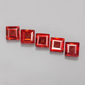 2.31 ct Red Almandine Garnet Gemstone, Almandine Garnet Gem in Square Facet Shape for Sale.
