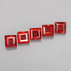 2.31 ct Red Almandine Garnet Stone, Natural Almandine Garnet in Square Facet Shape for Sale