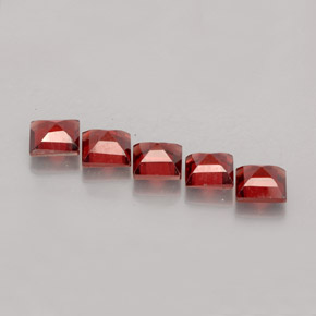 Almandine Garnet Gemstone in 4.2 x 4.2 mm Size for Sale, Almandine Garnet Stone in Orange Red Color